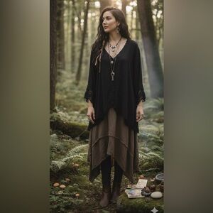 Vintage Soft Sorrounding Black Eyelet Lace‎ Trim Button Down Top Size 1X FLAW